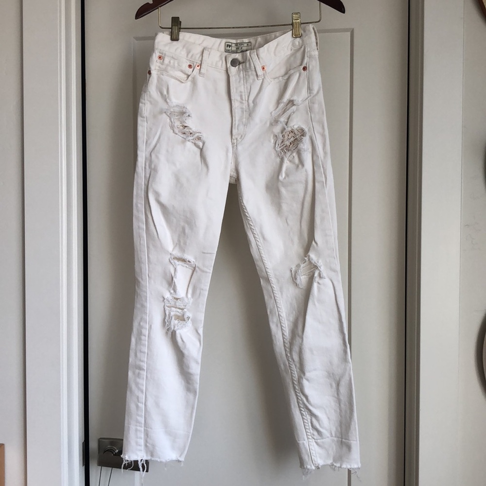 White Free People jeans